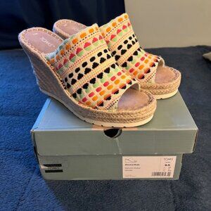 TOMS Monica Mule - Natural Global Woven - Size 6.5 - New in Box